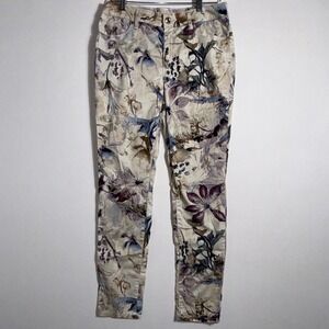 Chico's Jeggings Women's Denim‎ Stretch Pants Colorful Floral Sz0.5 (US 6)